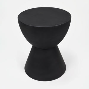 Barrel Metal Side Table - Black