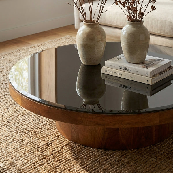 Mayo Black Glass Coffee Table