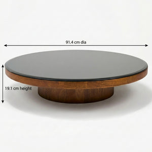 Mayo & Miyo Table Set - Black Glass, Torrento Marble