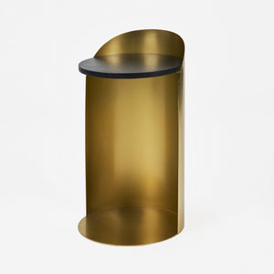 Tia Steel Side Table - Gold