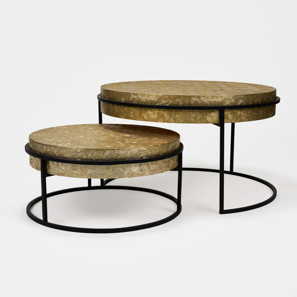 Filo Nesting Coffee Table, Set Of 2 - Gold