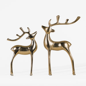 Vixen Metal Decorative Accent Reindeer Set - Gold