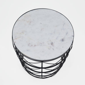 Nest Black & White Modern Side Table