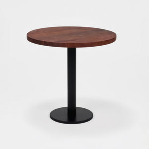 Joyce Side Table With Wooden Top - Black & Walnut
