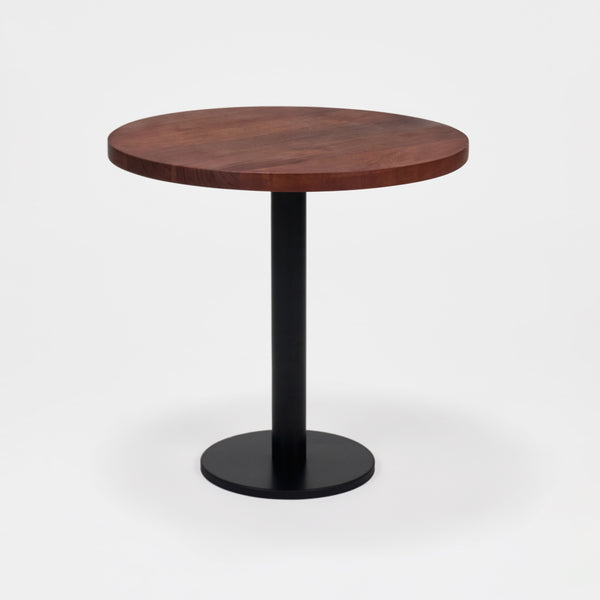 Joyce Side Table With Wooden Top - Black & Walnut