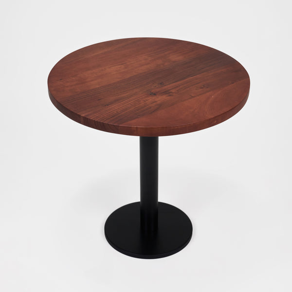 Joyce Side Table With Wooden Top - Black & Walnut