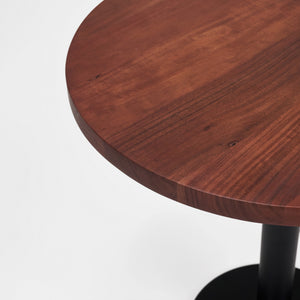 Joyce Side Table With Wooden Top - Black & Walnut