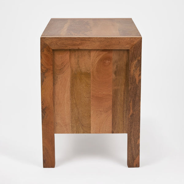 Stark 2 Drawer Wooden Nightstand - Natural