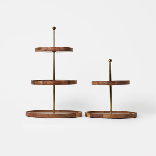 Nosh 2- tier and 3-tier Cake Stand - Natural