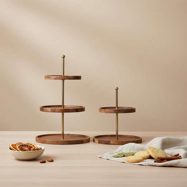 Nosh 2- tier and 3-tier Cake Stand - Natural
