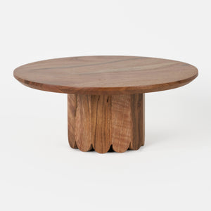 Ash Wooden Cake Stand, Medium - Natural
