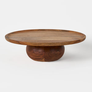 Ash Wooden Cake Stand, Large - Natural