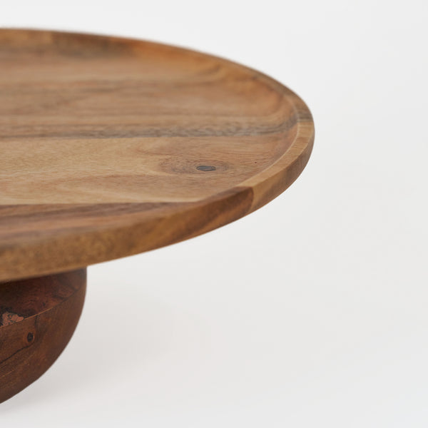 Ash Wooden Cake Stand, Large - Natural