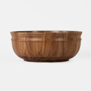 Swirl Wooden Serving Bowl, Set Of 4 - Natural