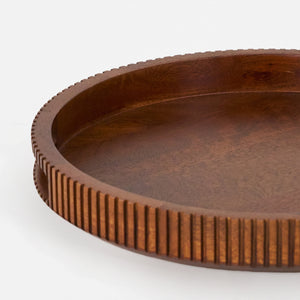 Oakra Wooden Platter, Brown