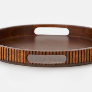 Oakra Wooden Platter, Brown