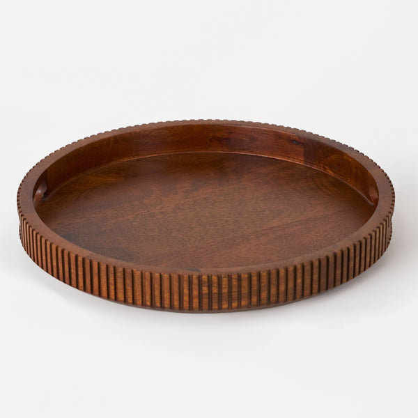 Oakra Wooden Platter, Brown
