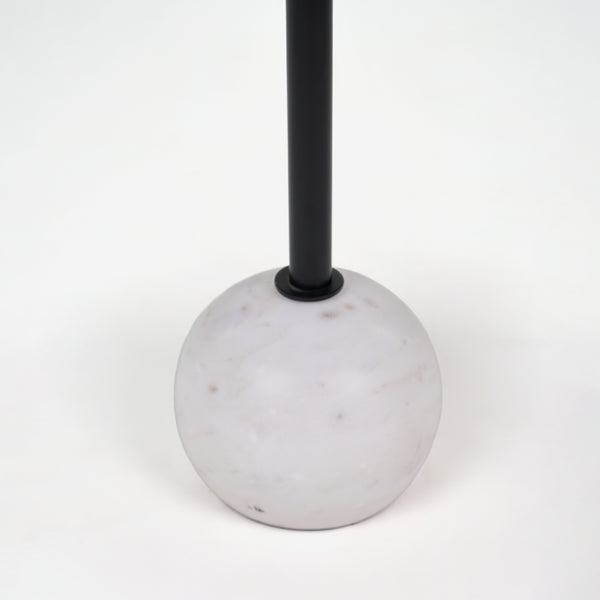 Yona Side Table With Marble Base - Black & White