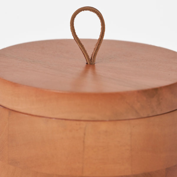 Bento Wooden Storage Jar, Large - Natural