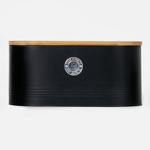 Penta Storage Box With Wooden Lid - Black