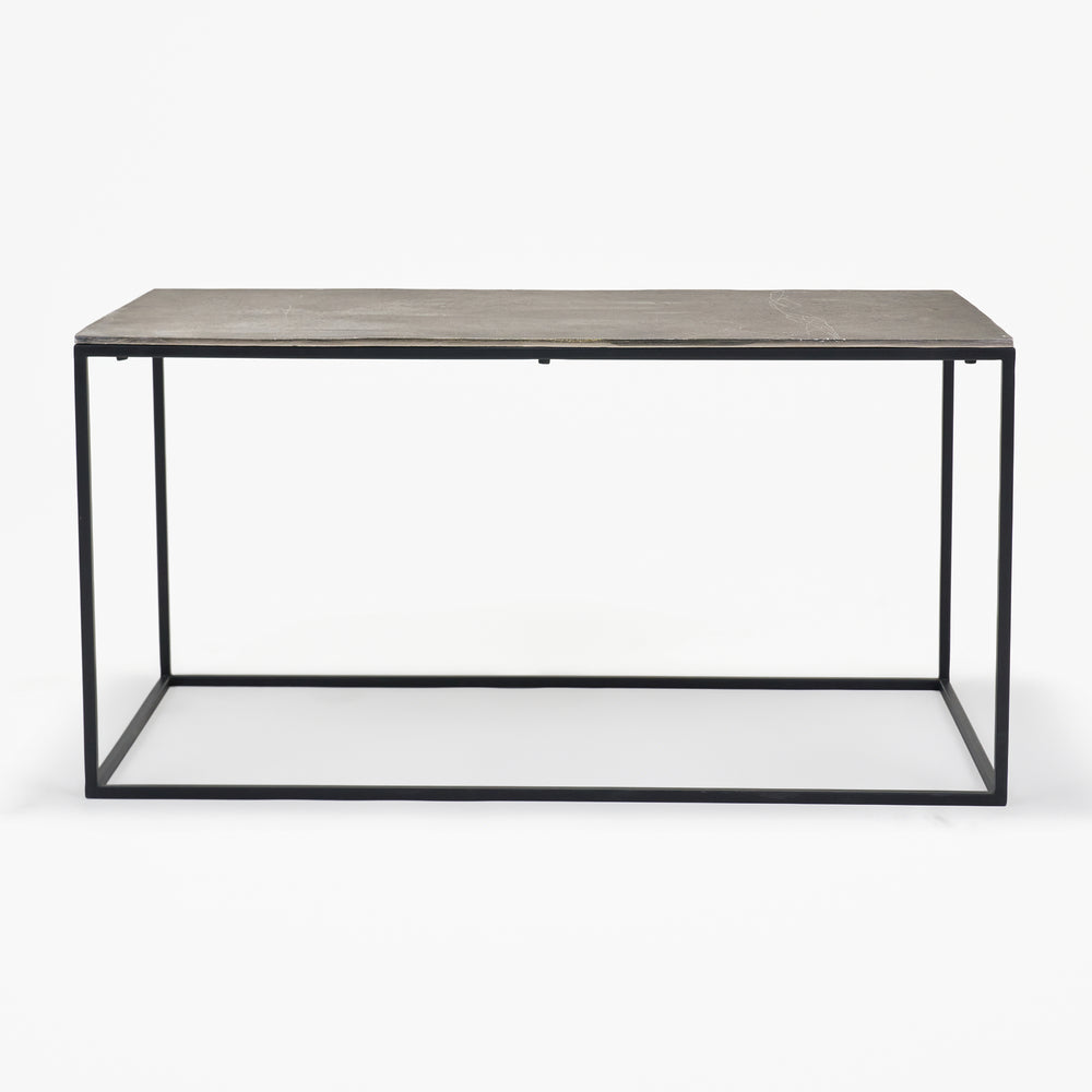 Serra Rectangular Coffee Table - Black & Silver