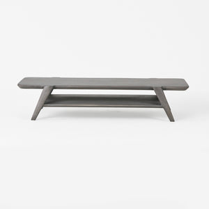 Studo Wooden Laptop Stand With Shelf Storage - Grey
