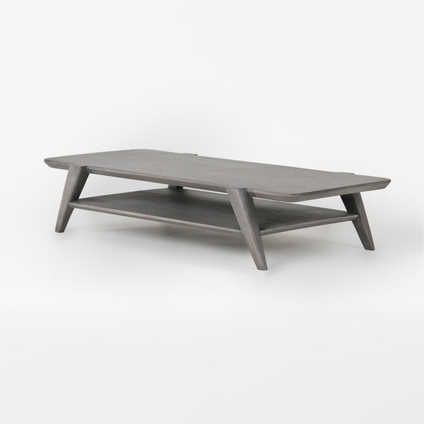 Studo Wooden Laptop Stand With Shelf Storage - Grey