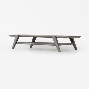 Studo Wooden Laptop Stand With Shelf Storage - Grey