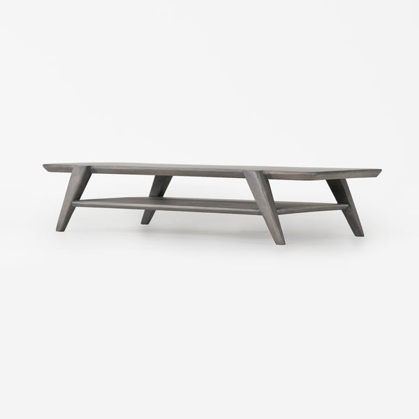 Studo Wooden Laptop Stand With Shelf Storage - Grey