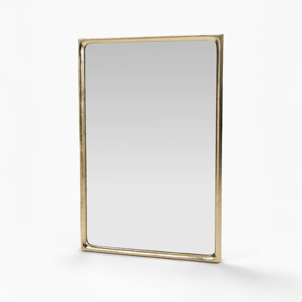 Safa Wall Mirror With Metal Frame - Gold