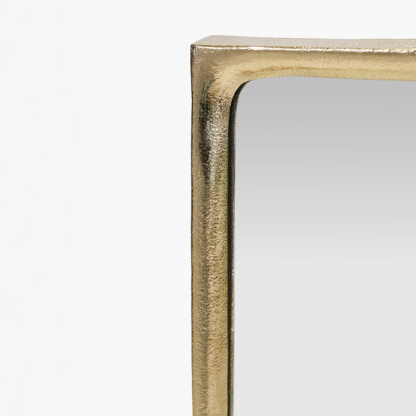 Safa Wall Mirror With Metal Frame - Gold