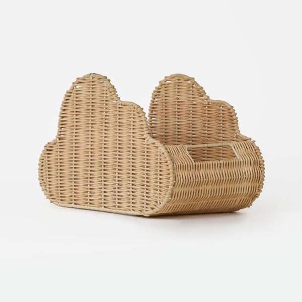Haze Metal & Rattan Storage Basket - Natural