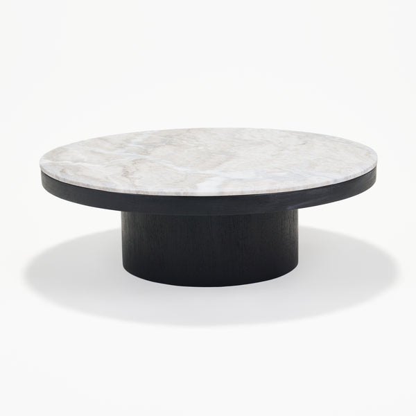 Mayo & Miyo Table Set - Black Glass, Torrento Marble