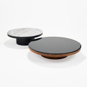 Mayo & Miyo Table Set - Black Glass, Torrento Marble