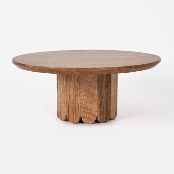 Ash Wooden Cake Stand, Medium - Natural