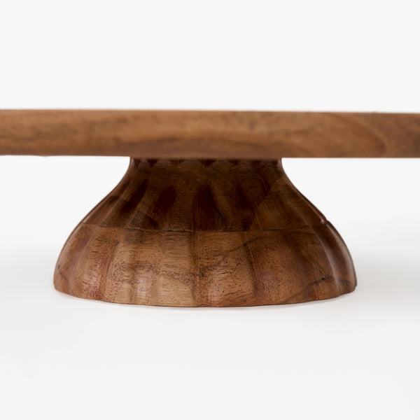 Ash Wooden Cake Stand, Small - Natural