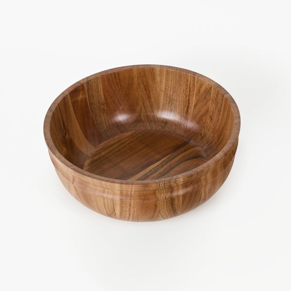 Swirl Wooden Serving Bowl, Set Of 4 - Natural