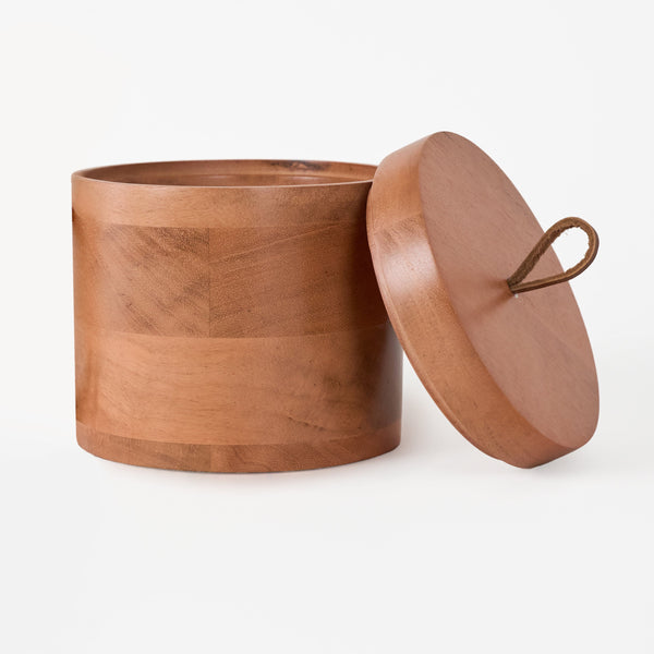 Bento Wooden Storage Jar, Large - Natural