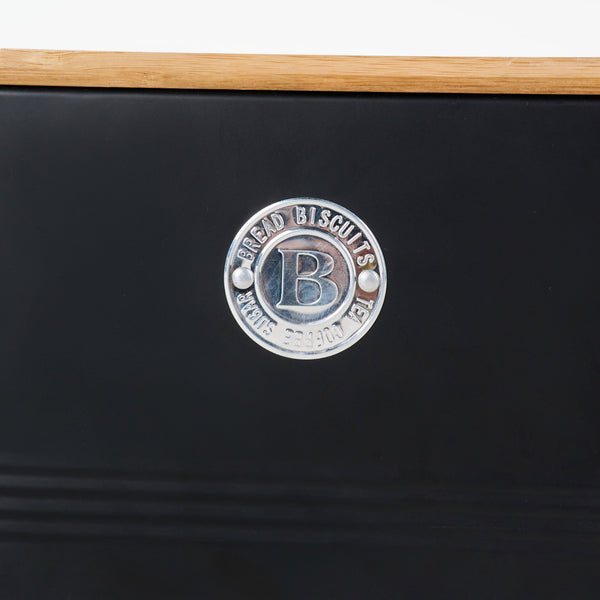 Penta Storage Box With Wooden Lid - Black