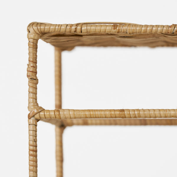 Trellis Rattan Storage Rack - Natural