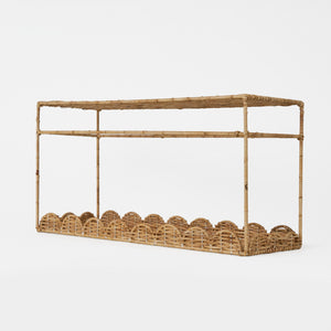 Trellis Rattan Storage Rack - Natural