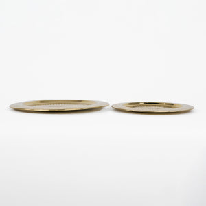 Glint Hammered Metal Platter, Set of 2