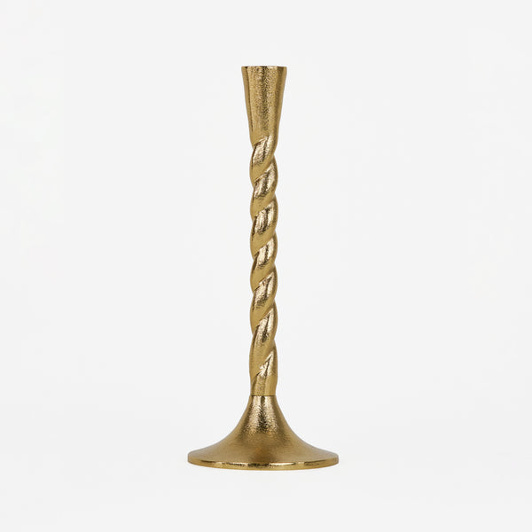 Loor Metal Candle Holder, Set Of 2 - Gold