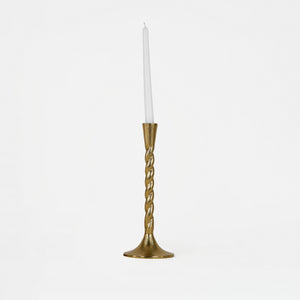 Loor Metal Candle Holder, Set Of 2 - Gold