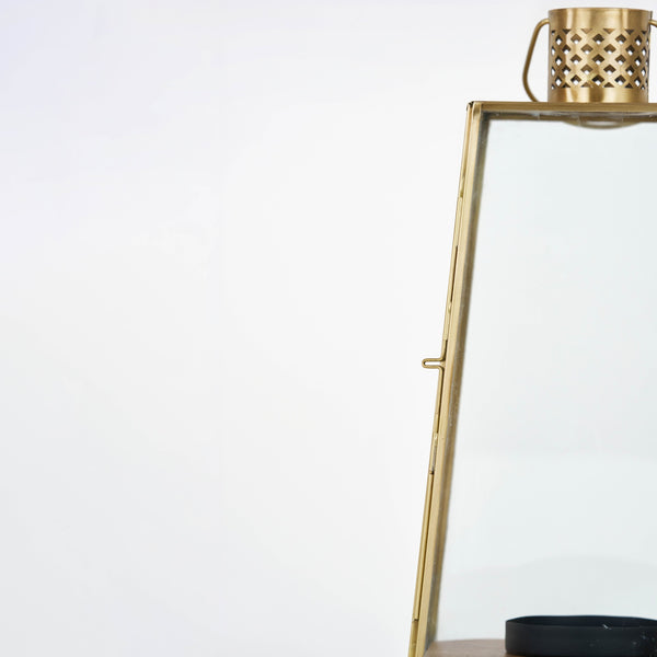 Oma Metal Lantern, Set Of 2 - Gold