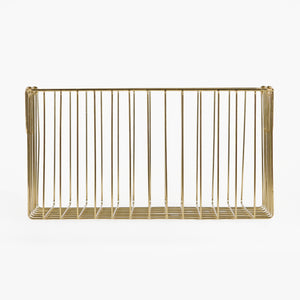 Livon Metal Storage Basket, Set Of 2 - Gold