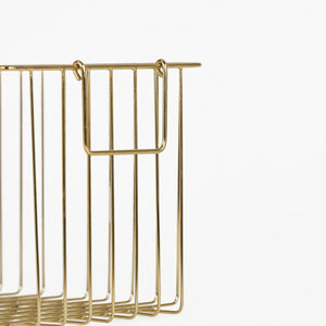 Livon Metal Storage Basket, Set Of 2 - Gold