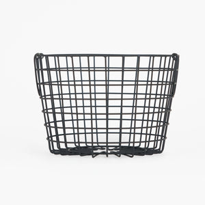 Linny Metal Storage Basket With Metal Handles, Set Of 2 - Black