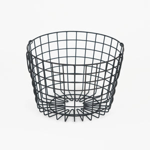 Linny Metal Storage Basket With Metal Handles, Set Of 2 - Black