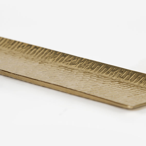Relish Rectangular Metal Platter, Set Of 3 - Gold